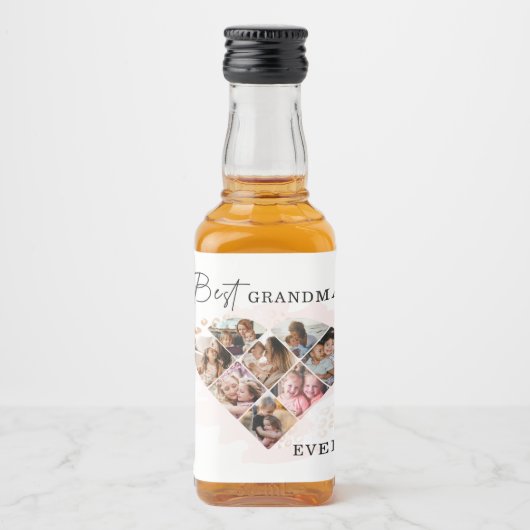 Heart Collage Likeurfles Etiket (Voorkant)