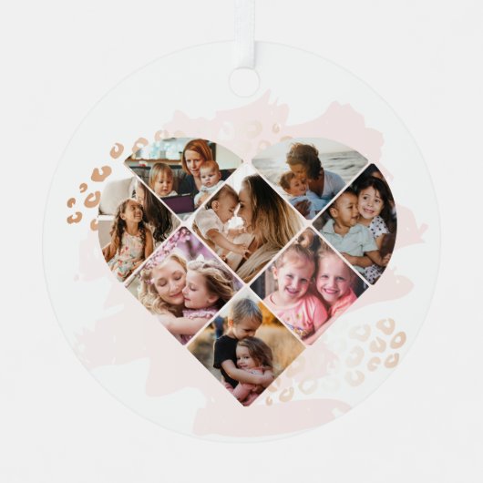 Heart Collage Metalen Ornament (Voorkant)