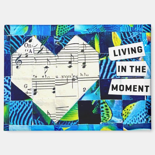 Heart Collage Wall Art Music Abstract Decor Magneet (Voorkant)