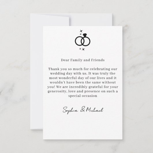 Heart Collage Wedding Thank You Card Bedankkaart (Achterkant)