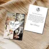 Heart Collage Wedding Thank You Card Bedankkaart