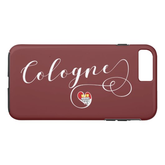 Heart Cologne Cell Phone Case, Keulen Case-Mate iPhone Case (Achterkant (Horizontaal))