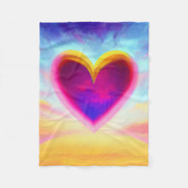 Heart Colorful Blanket Fleece Deken