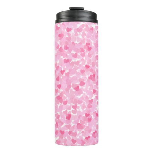 Heart Confetti Pattern – Cute Romantic Celebration Thermosbeker (Voorkant)