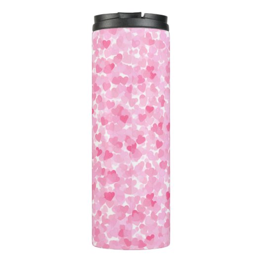 Heart Confetti Pattern – Cute Romantic Celebration Thermosbeker (Achterkant)