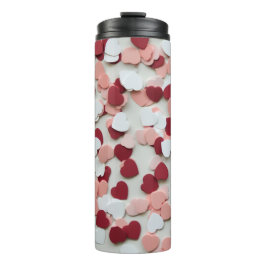 Heart Confetti Pattern – Cute Romantic Celebration Thermosbeker
