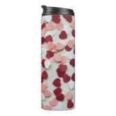 Heart Confetti Pattern – Cute Romantic Celebration Thermosbeker (Geroteerd rechts)