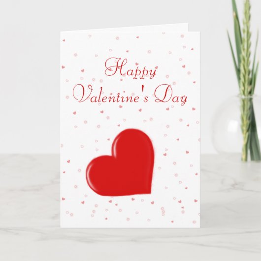 Heart Confetti Valentijnsdag Card Feestdagen Kaart (Voorkant)