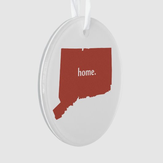 Heart Connecticut staatssilhouet Ornament (voorkant)
