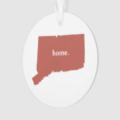 Heart Connecticut staatssilhouet Ornament (voorkant)