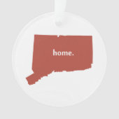 Heart Connecticut staatssilhouet Ornament (voorkant)