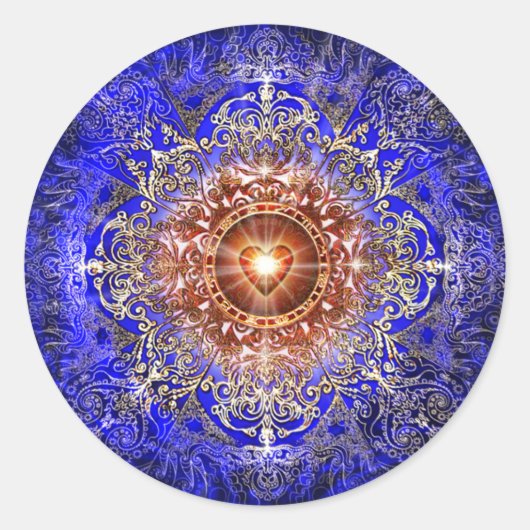 Heart Constellation Ronde Sticker (Voorkant)