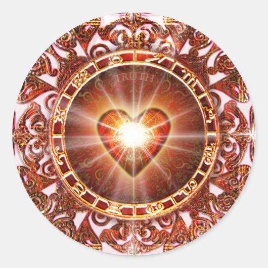 Heart Constellation Ronde Sticker (Voorkant)