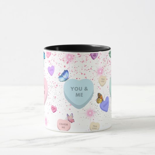 Heart Conversation Koffie Mok met Vlinders (Midden)