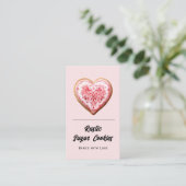 Heart Cookie Trendy QR Code and Website Visitekaartje (Staand voorkant)