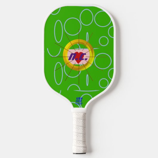 Heart Cool Green Pickleball Paddle (Voorkant)