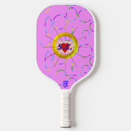 Heart Cool Pink Cool Pickleball Paddle