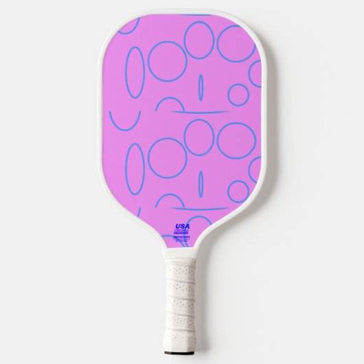 Heart Cool Pink Pickleball Paddle (Achterkant)