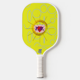 Heart Cool Yellow Pickleball Paddle