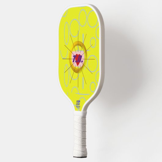 Heart Cool Yellow Pickleball Paddle (Links)