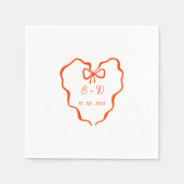 Heart coquette wedding servet (Voorkant)