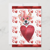 Heart Corgi Hondenliefhebber Valentijn Gift Feestdagenkaart (Voorkant)
