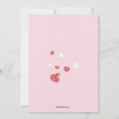 Heart Corner Valentijnsdag Uitnodiging (Achterkant)