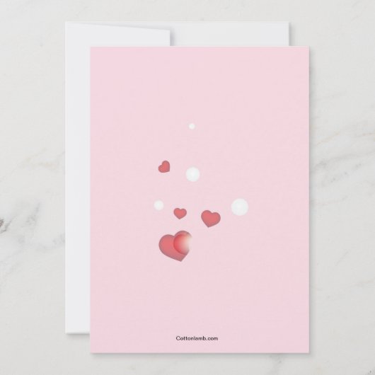 Heart Corner Valentijnsdag Uitnodiging (Achterkant)