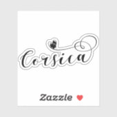 Heart Corsica Flag, I Love Corsica, Frankrijk Sticker (Vel)