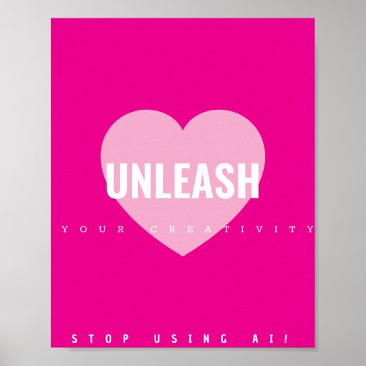 Heart Creativity Poster Artiest Non AI (Voorkant)