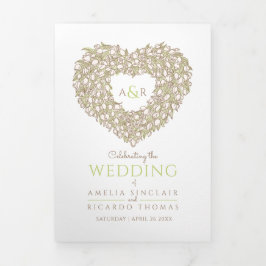 Heart crème tlips inkt verhaal toewijding bruiloft drieluik programma