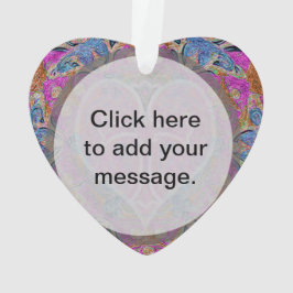 Heart Cross Mandala door Amelia Carrie Ornament