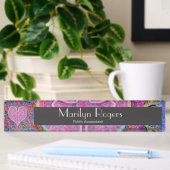 Heart Cross Pattern in Roze Naambordje