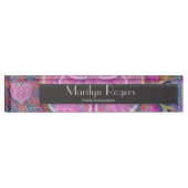 Heart Cross Pattern in Roze Naambordje (Voorkant)