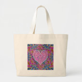 Heart, Cross, Pattern van Amelia Carrie Grote Tote Bag