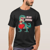 Heart Crusher T Valentijnsdag Dinosaur T Rex Boys T-shirt (Voorkant)