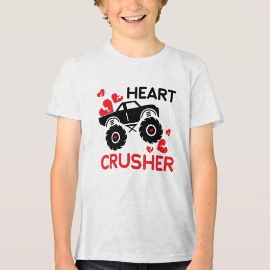 Heart Crusher Valentine's Day  Tri-Blend Shirt (Voorkant)