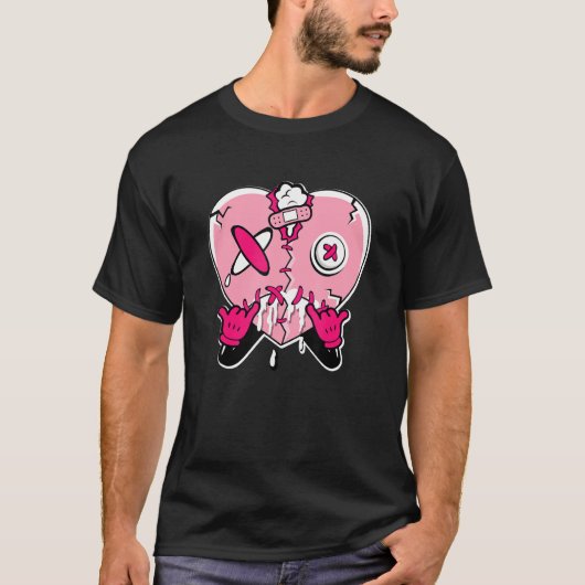Heart Crying  Low Triple Pink T-shirt (Voorkant)