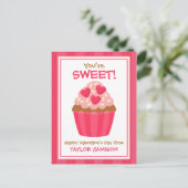 Heart Cupcake Gepersonaliseerde Kaarten van Valent (Staand voorkant)