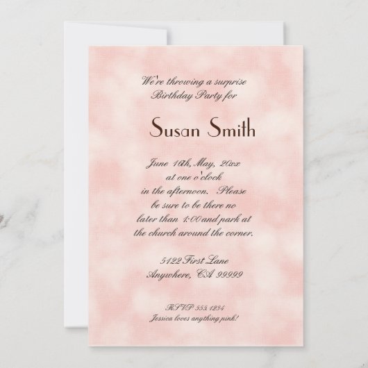 Heart Cupcake Trio 50th Birthday Party Invitation Kaart (Achterkant)