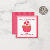 Heart Cupcake - Valentijnse cadeaukaartjes voor ca Notitiekaartje (Voorkant / Achterkant in situ)