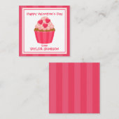 Heart Cupcake - Valentijnse cadeaukaartjes voor ca Notitiekaartje (Voorkant / Achterkant)