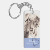 Heart Custom Pet Memorial Sleutelhanger met gedich (Voorkant Links)