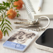 Heart Custom Pet Memorial Sleutelhanger met gedich (Voorkant Rechts)