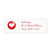 Heart Cut Out Mailing Label (Voorkant)