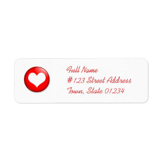 Heart Cut Out Mailing Label