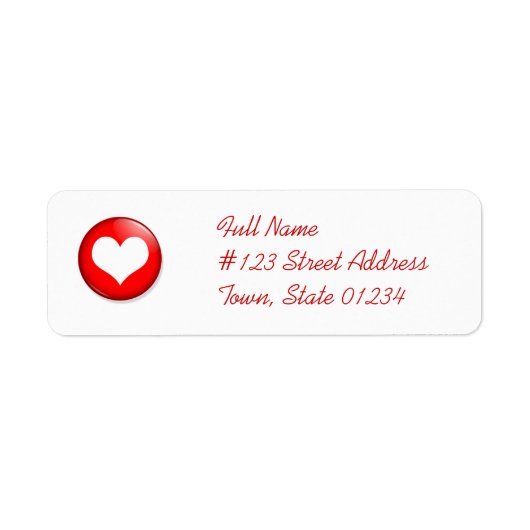Heart Cut Out Mailing Label (Voorkant)