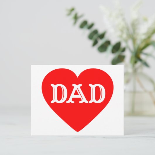 HEART DAD BRIEFKAART (Staand voorkant)