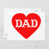 HEART DAD BRIEFKAART (Voorkant / Achterkant)