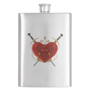Heart & Daggers Flask Heupfles